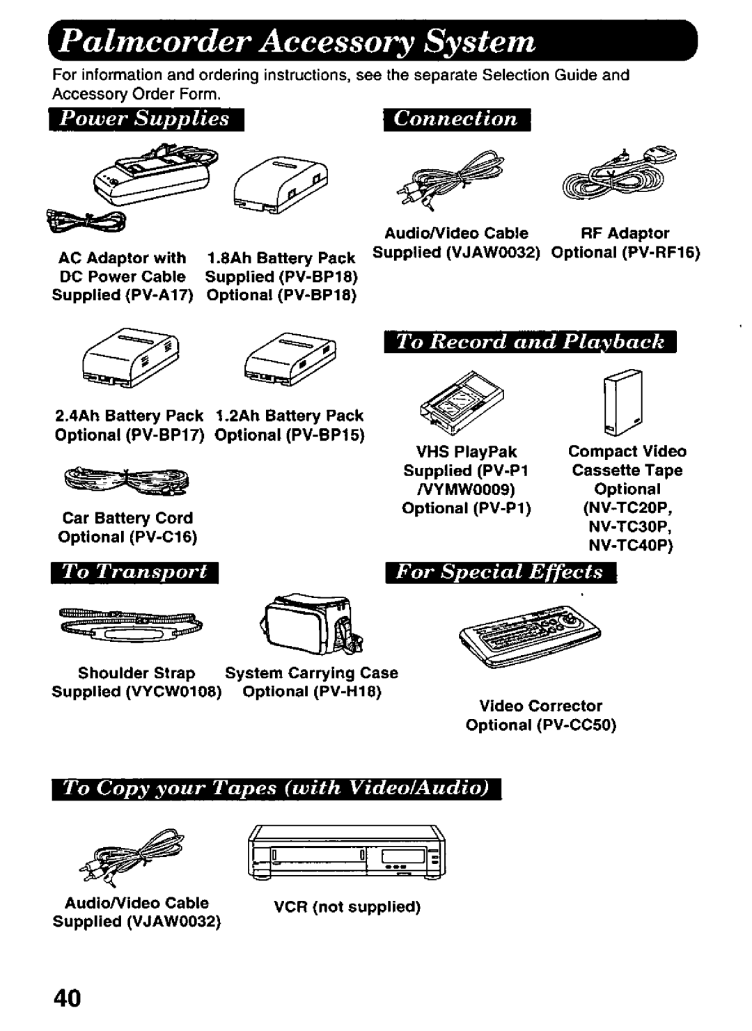 Panasonic PVD526 manual 