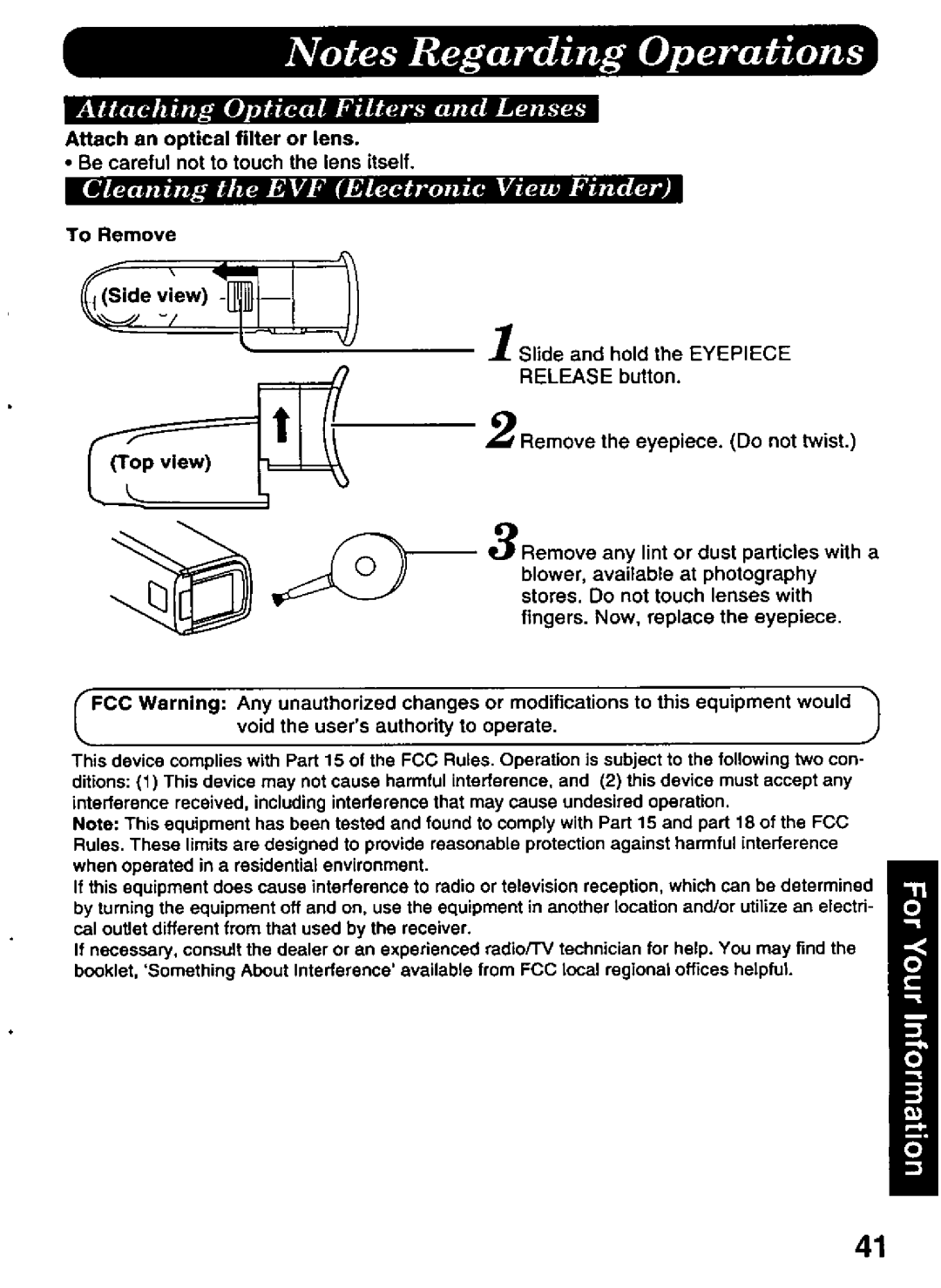 Panasonic PVD526 manual 