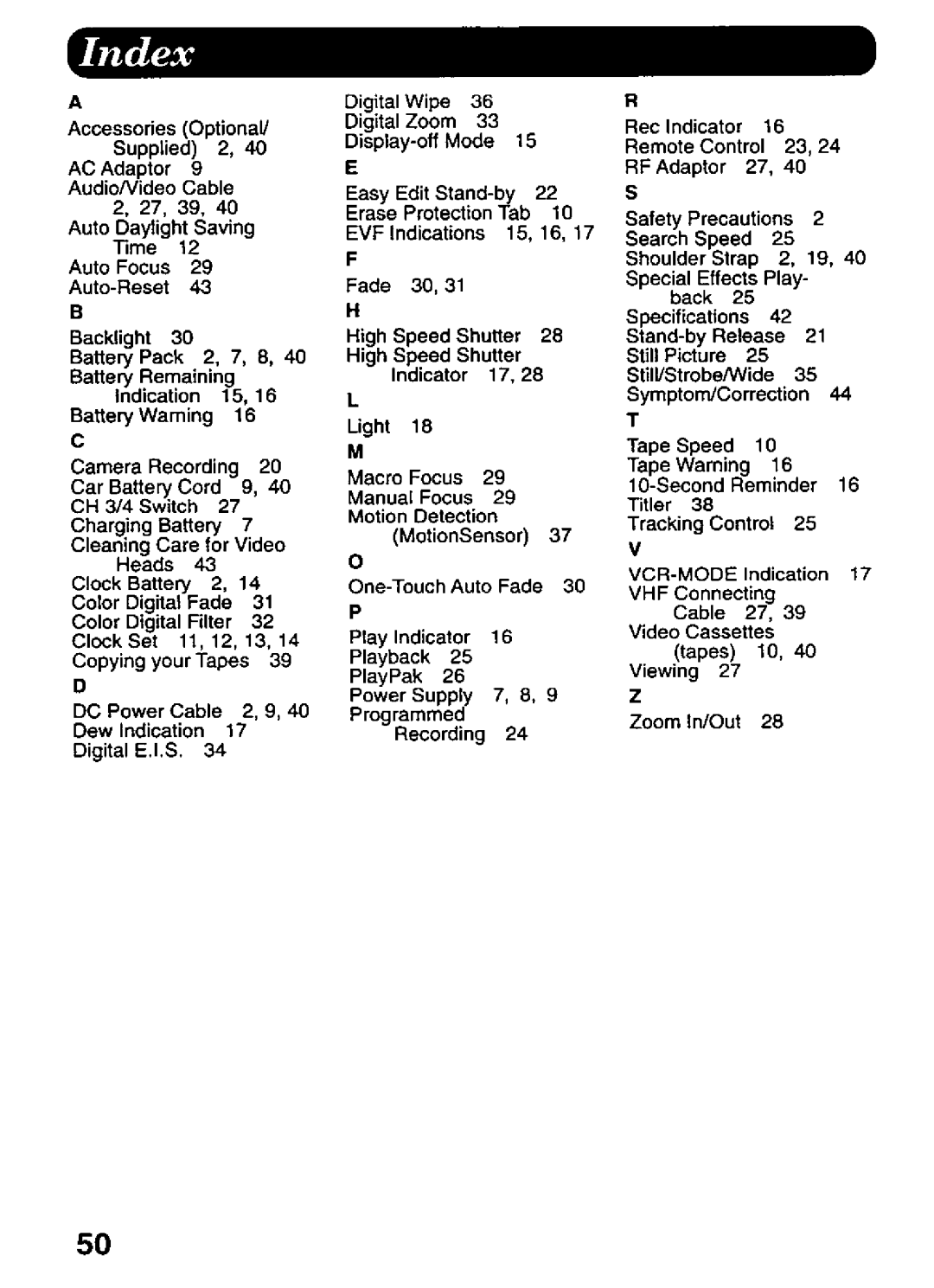 Panasonic PVD526 manual 