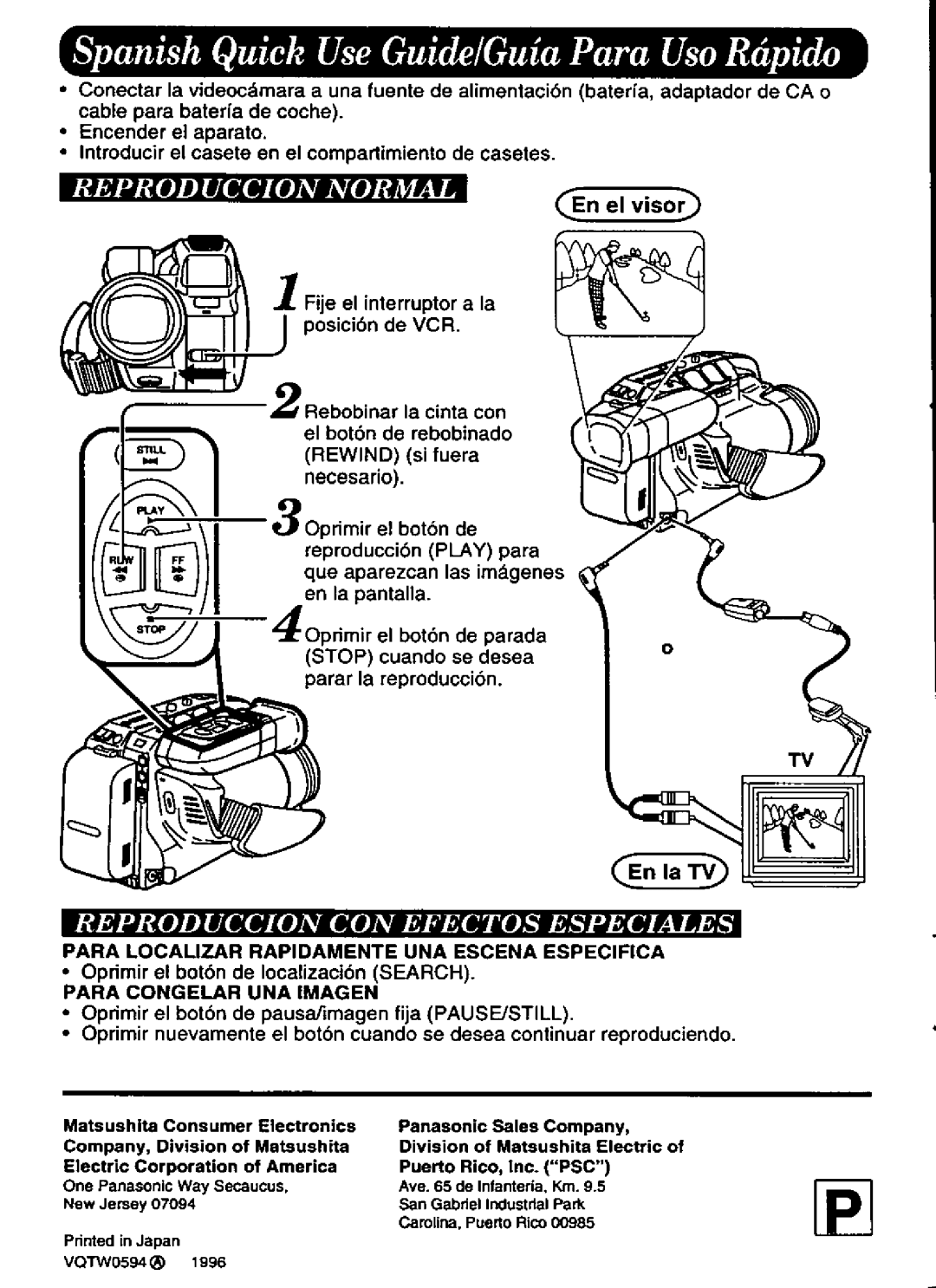 Panasonic PVD526 manual 