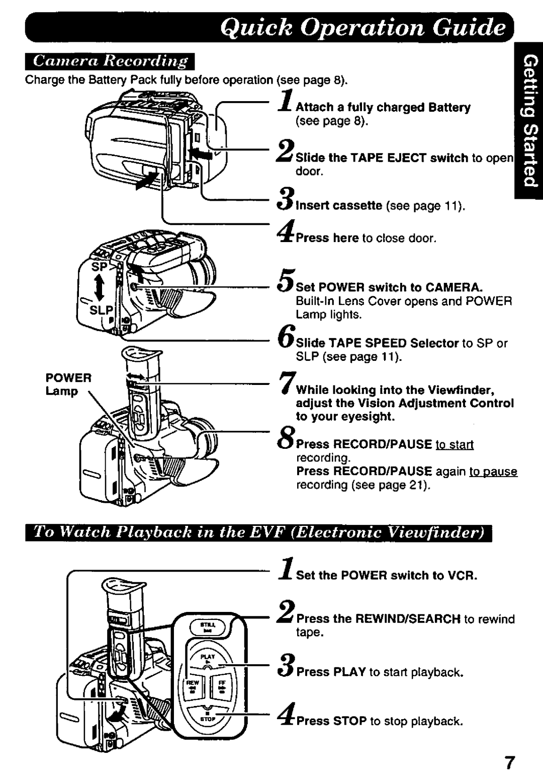 Panasonic PVD607 manual 