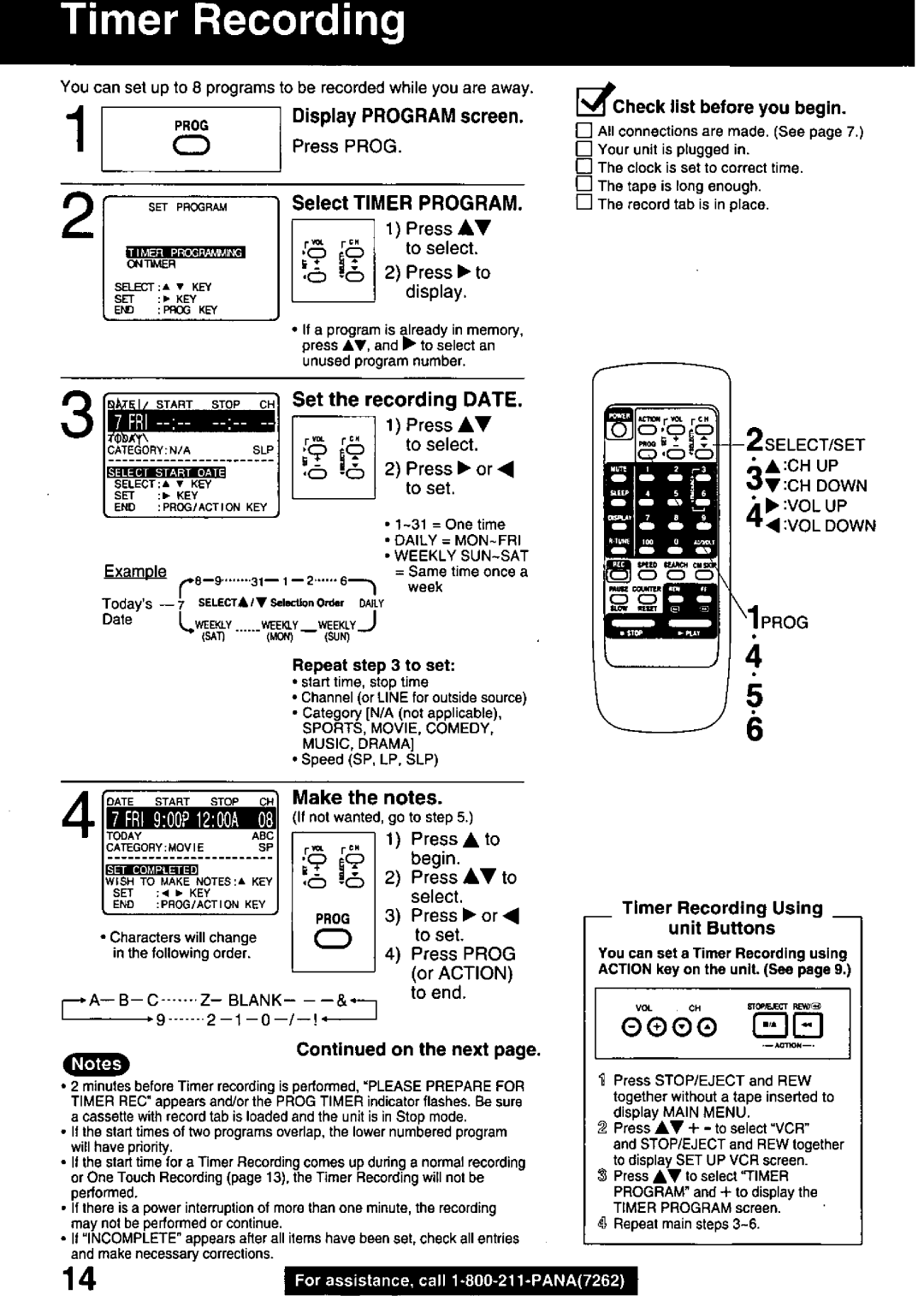 Panasonic PVQ-2510, PVQ-1310 manual 