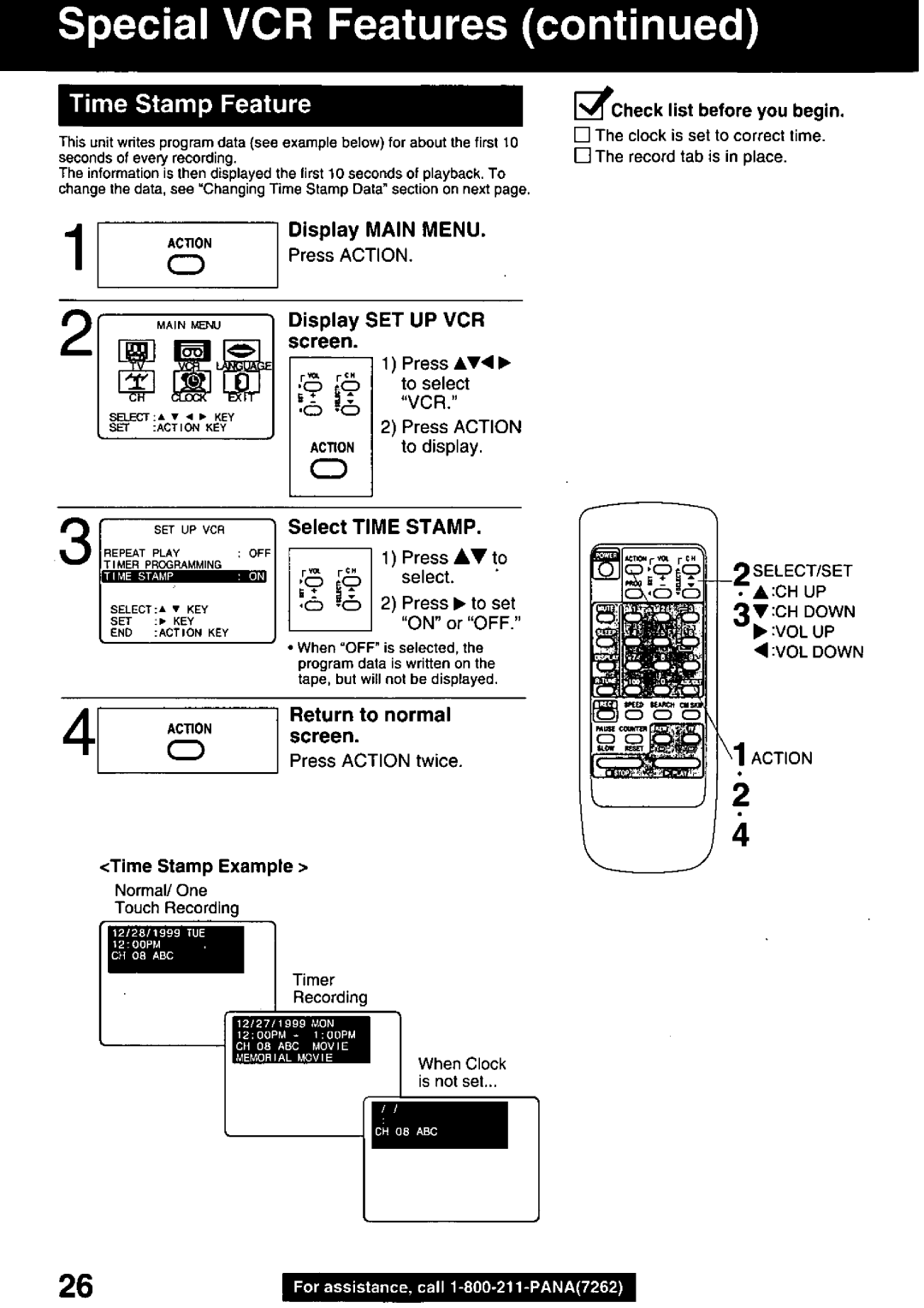 Panasonic PVQ-2510, PVQ-1310 manual 