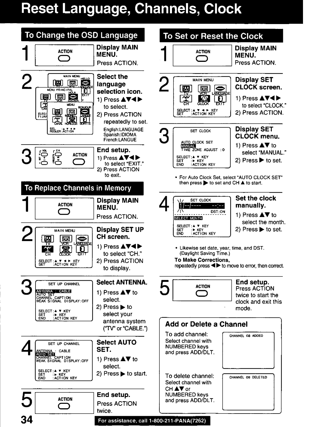 Panasonic PVQ-2510, PVQ-1310 manual 