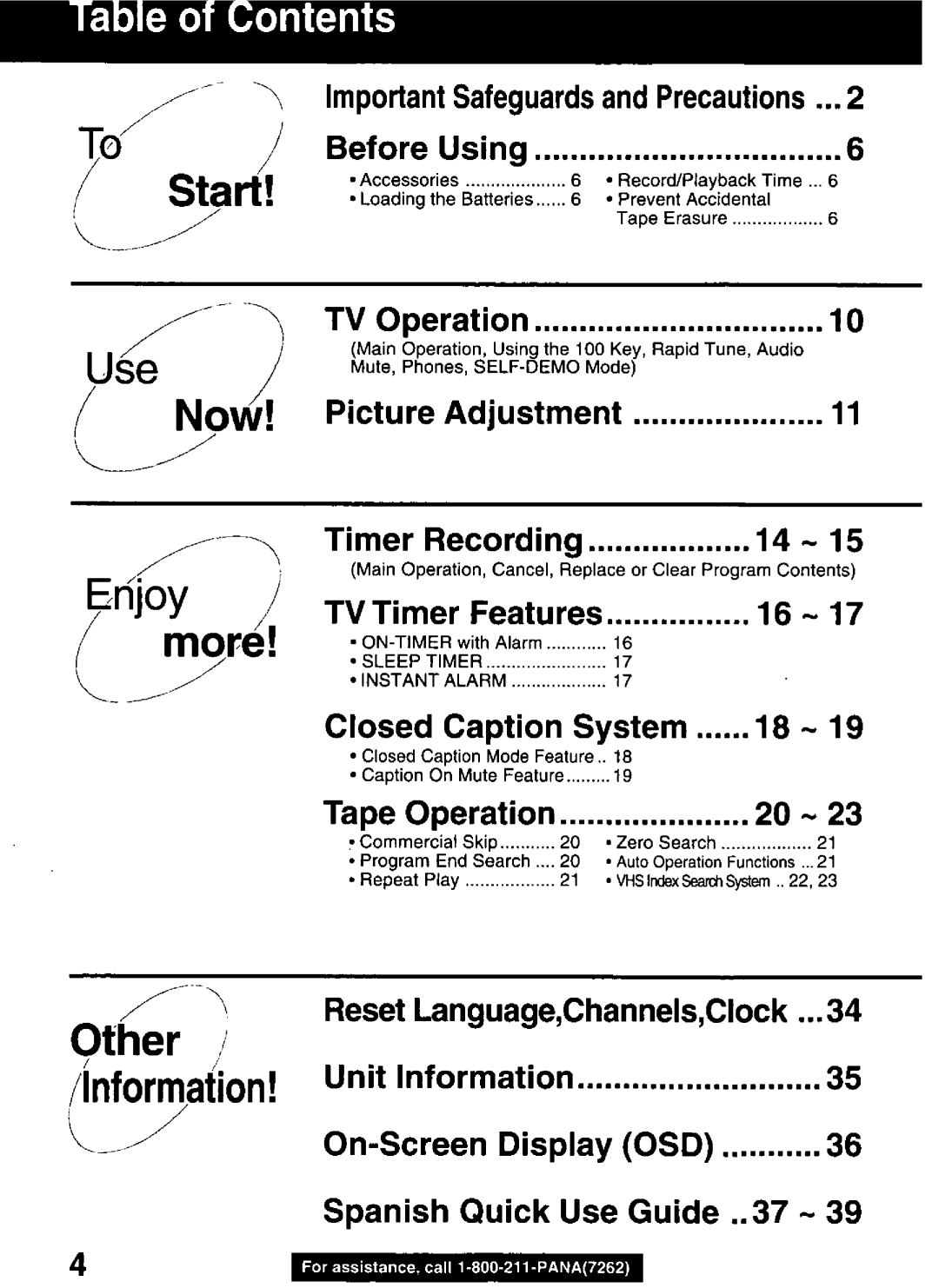 Panasonic PVQ-2510, PVQ-1310 manual 