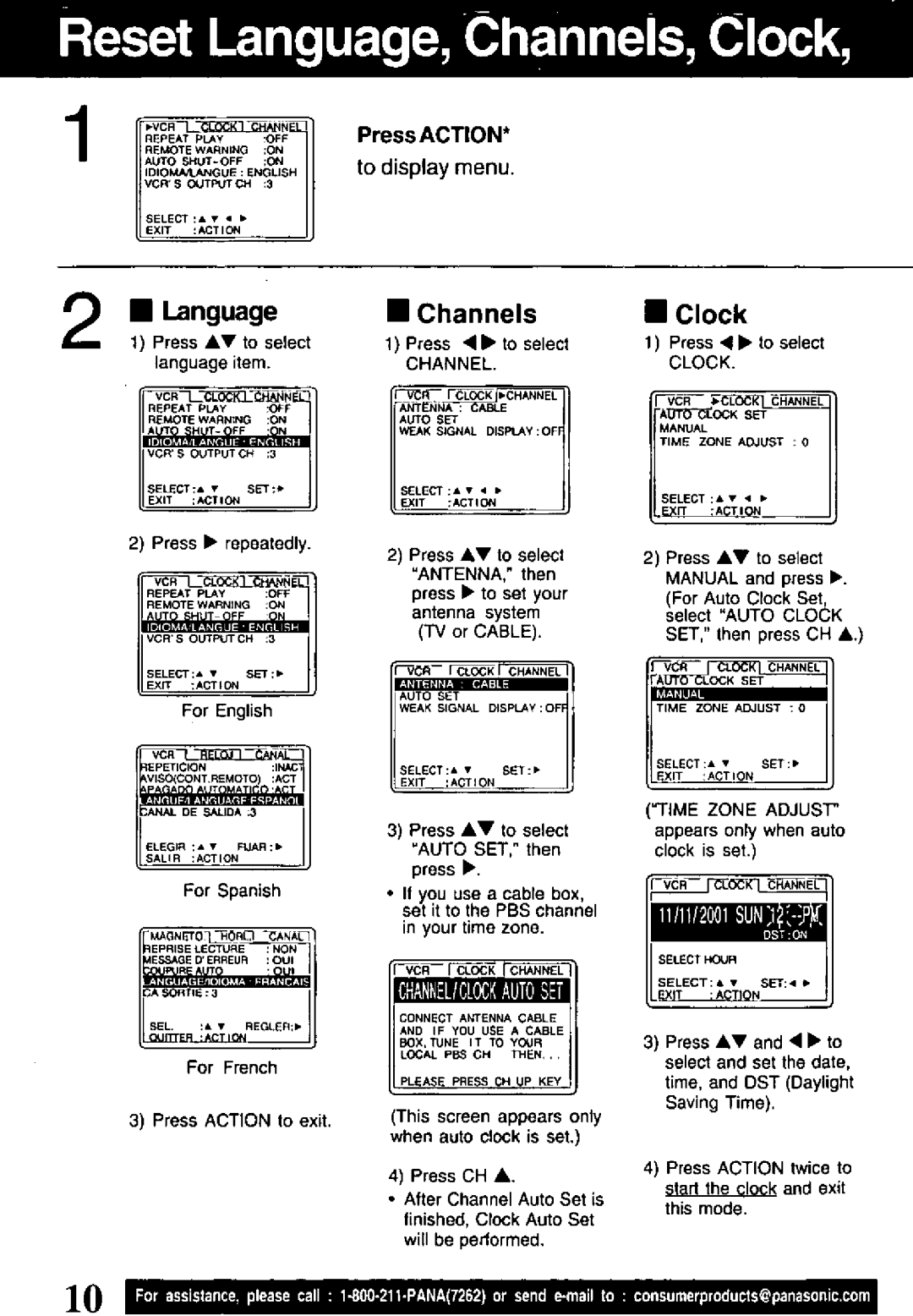 Panasonic PVQ-V201 manual 