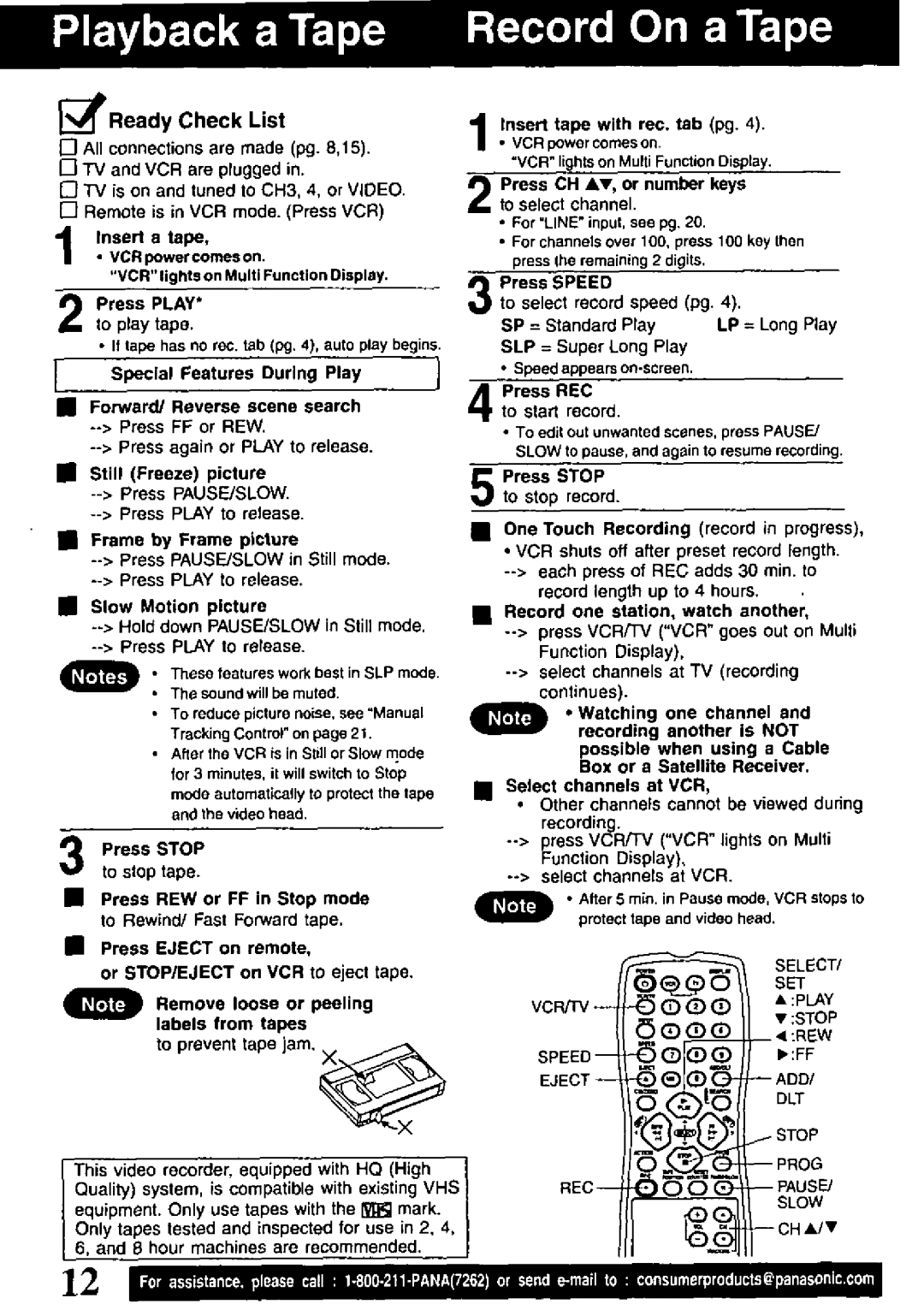 Panasonic PVQ-V201 manual 