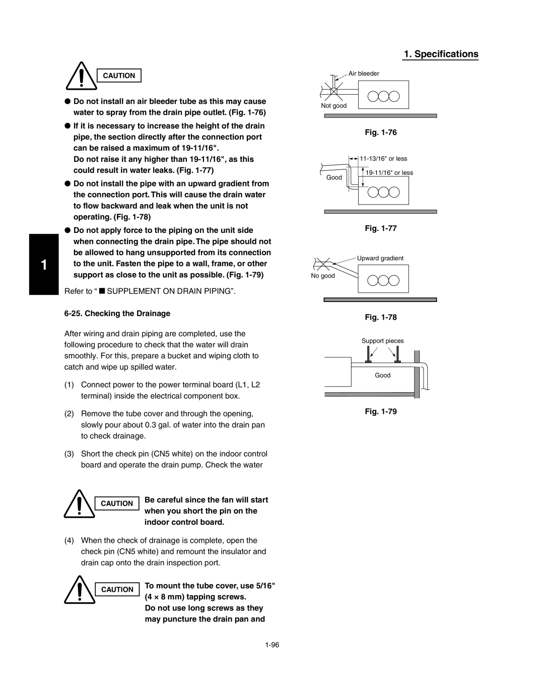 Panasonic R410A service manual Be careful since the fan will start, When you short the pin on, Indoor control board 