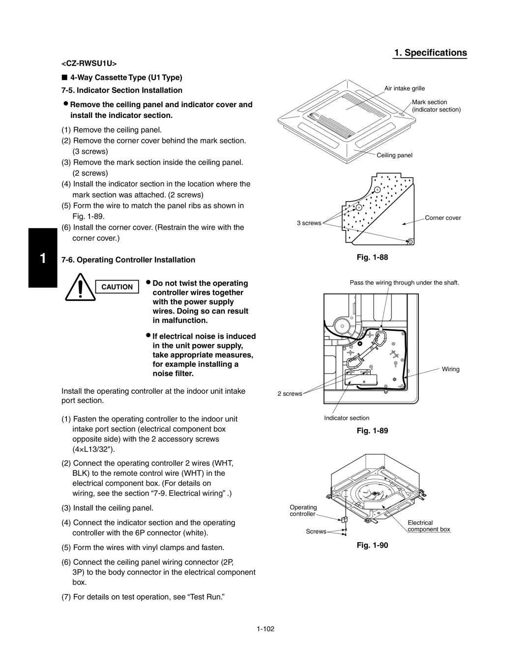 Panasonic R410A service manual CZ-RWSU1U 