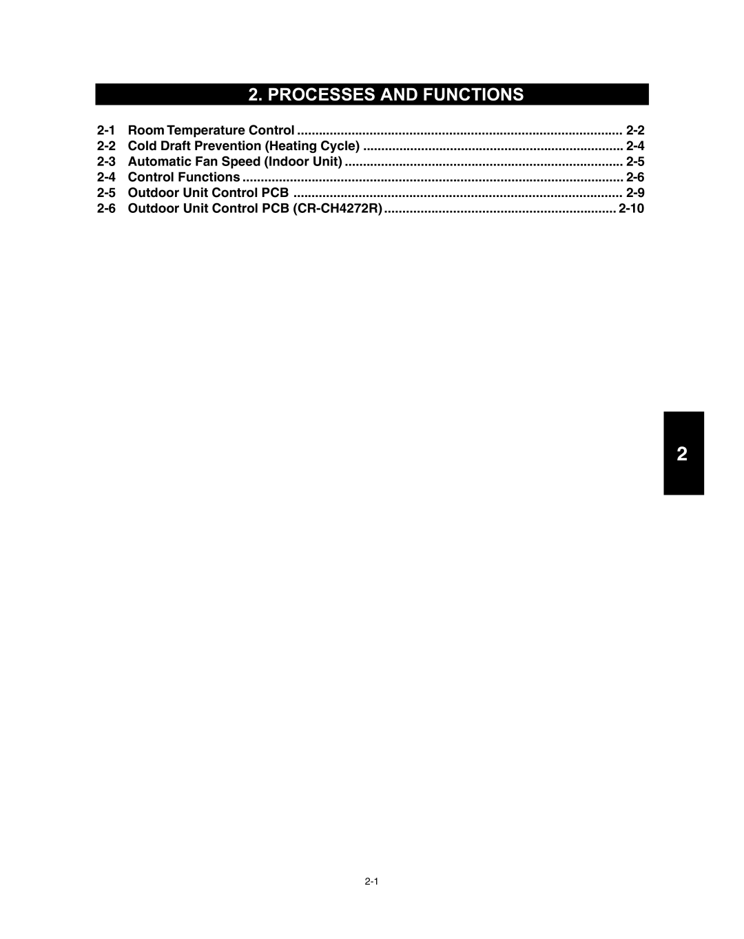 Panasonic R410A service manual Processes and Functions 