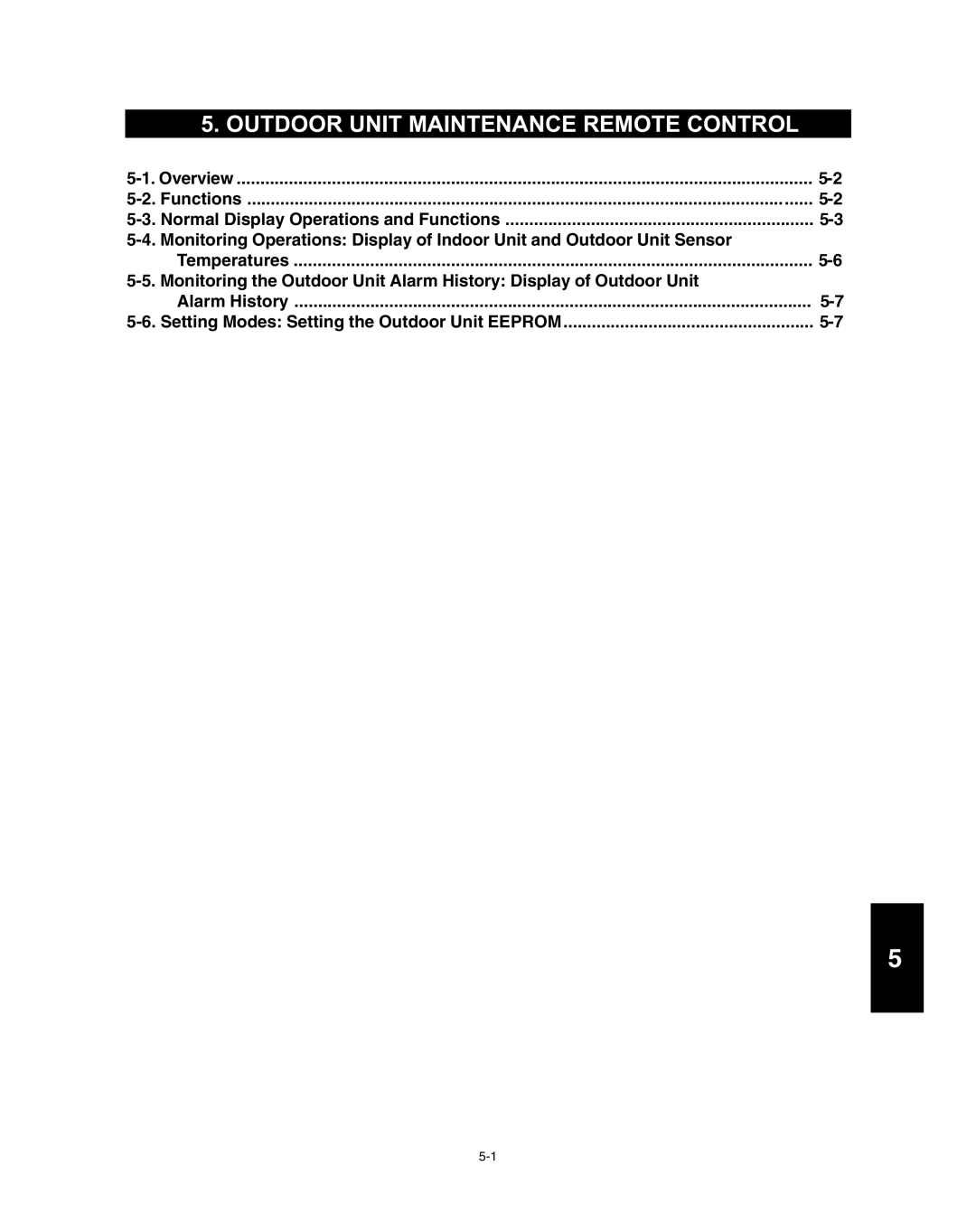 Panasonic R410A service manual Outdoor Unit Maintenance Remote Control 