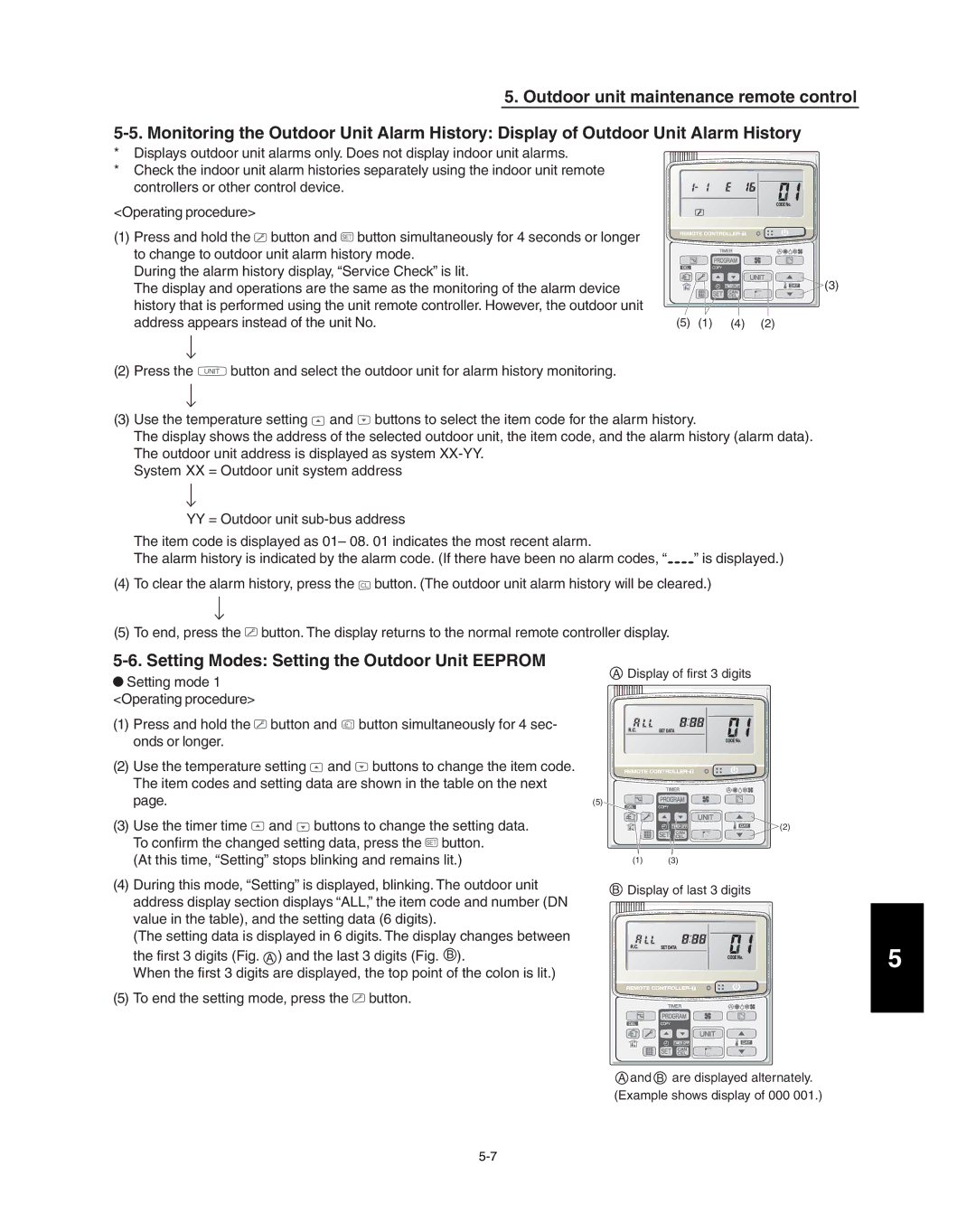 Panasonic R410A service manual Display of first 3 digits Display of last 3 digits 