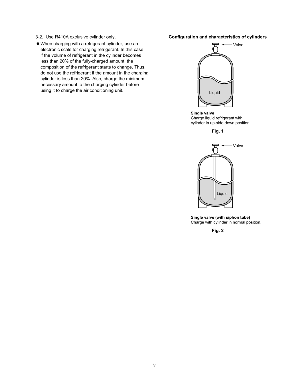 Panasonic R410A service manual Configuration and characteristics of cylinders 