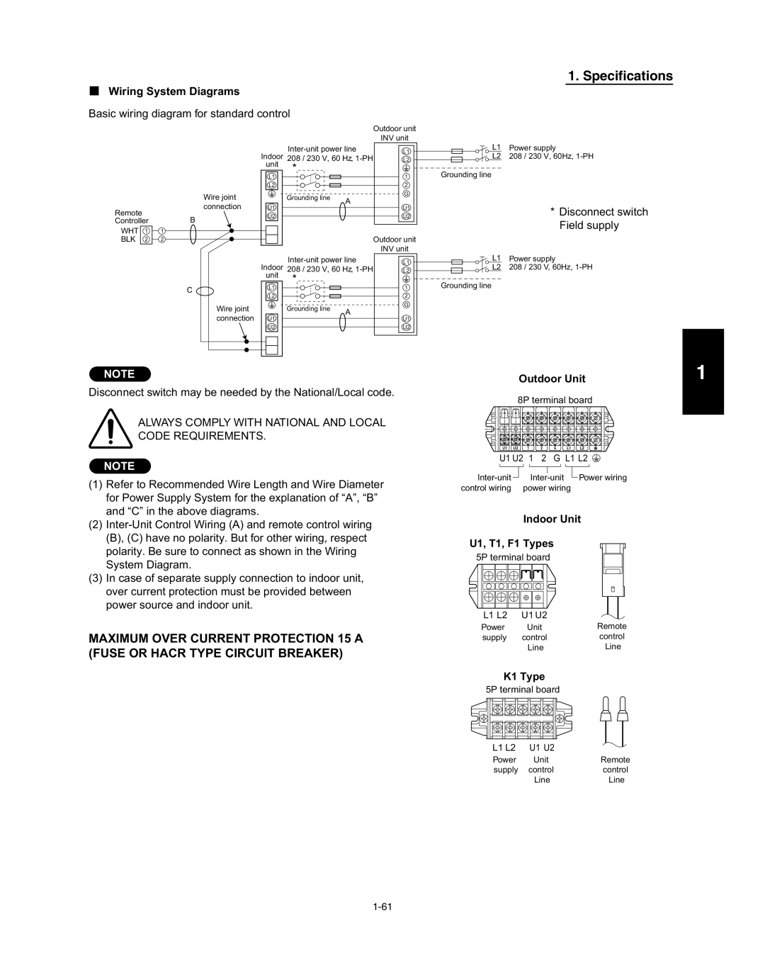 Panasonic R410A service manual Wiring System Diagrams 