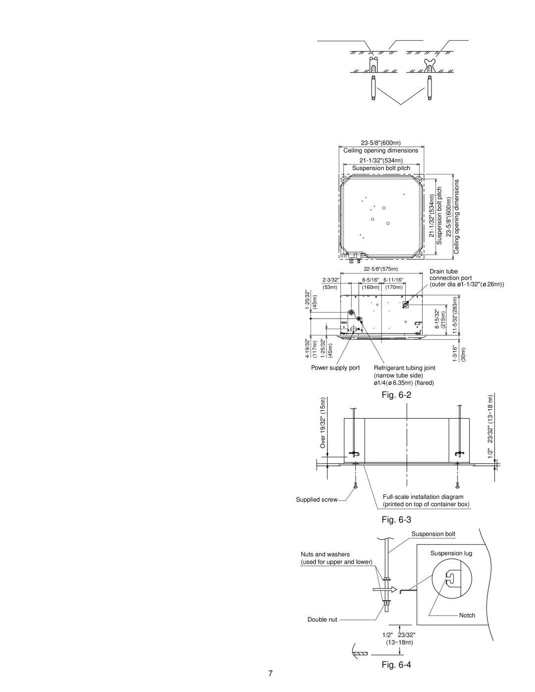 Panasonic R410A service manual How to Install the Indoor Unit, Preparation for Suspending, Suspending the Indoor Unit 