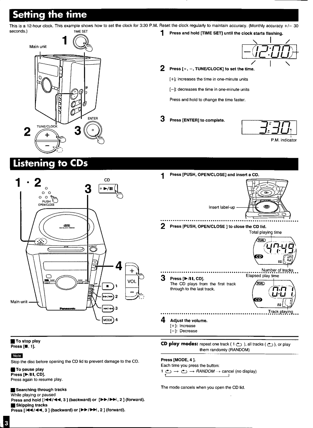 Panasonic RC-CD600 manual 