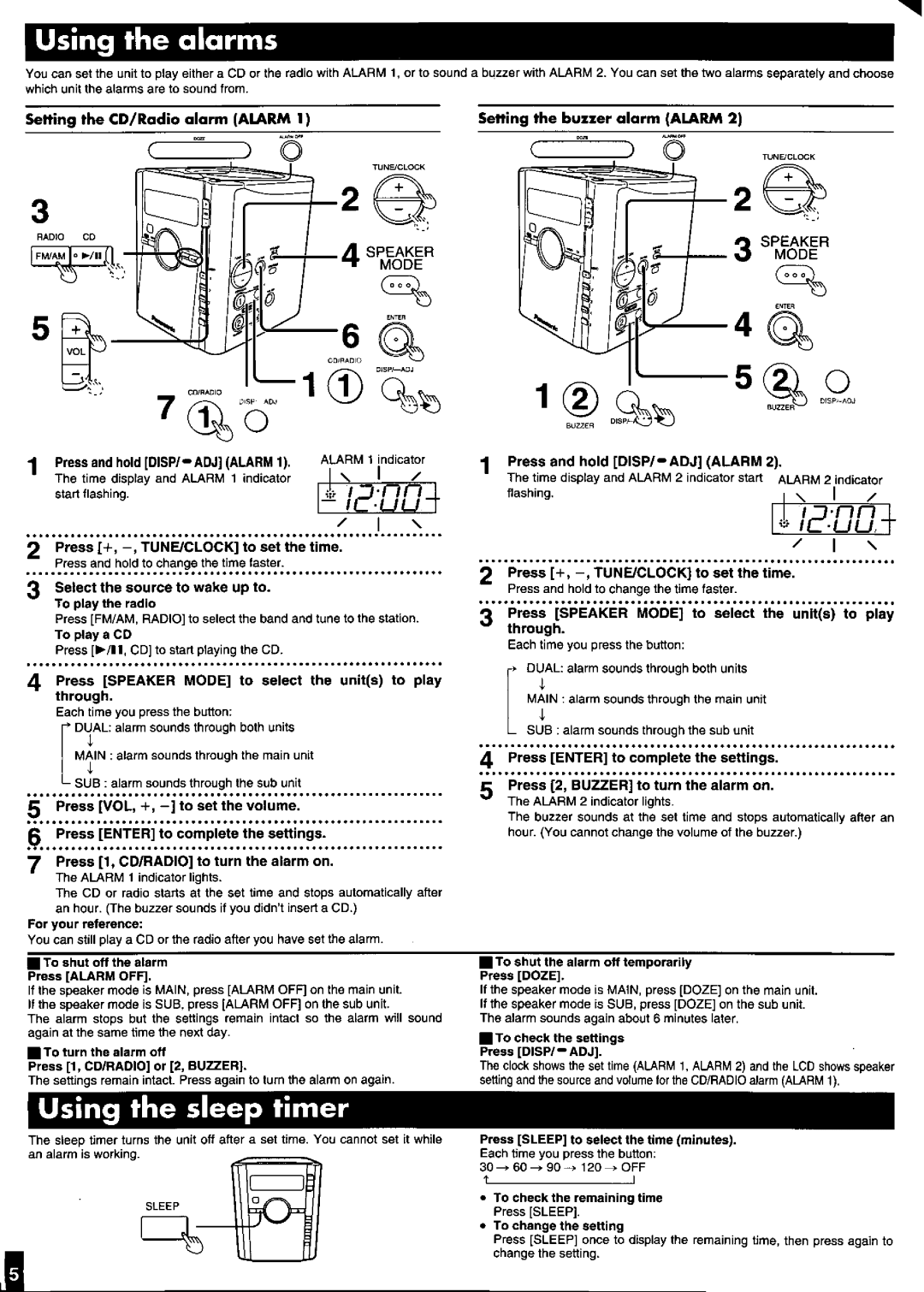 Panasonic RC-CD600 manual 