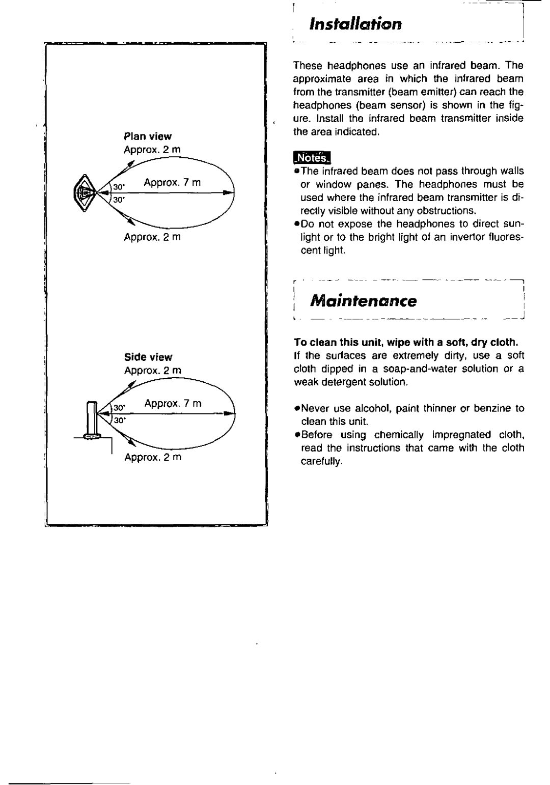 Panasonic RP WH20 manual 