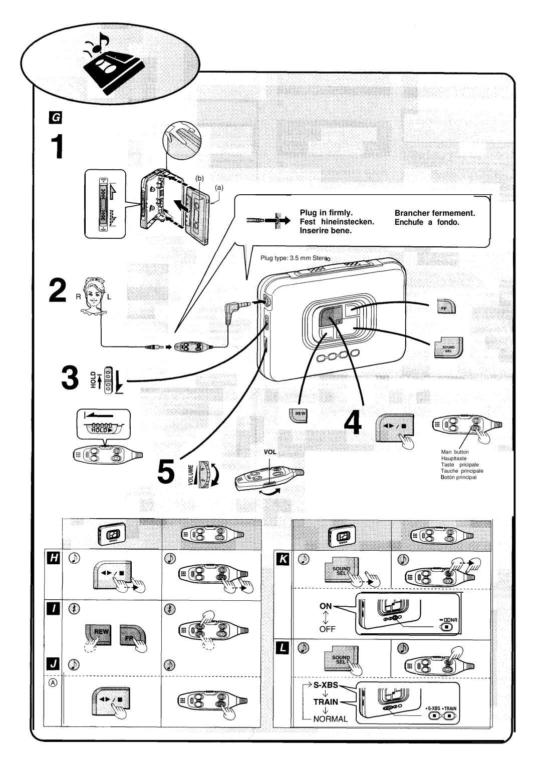 Panasonic RQ-SX45 manual Brancher fermement 