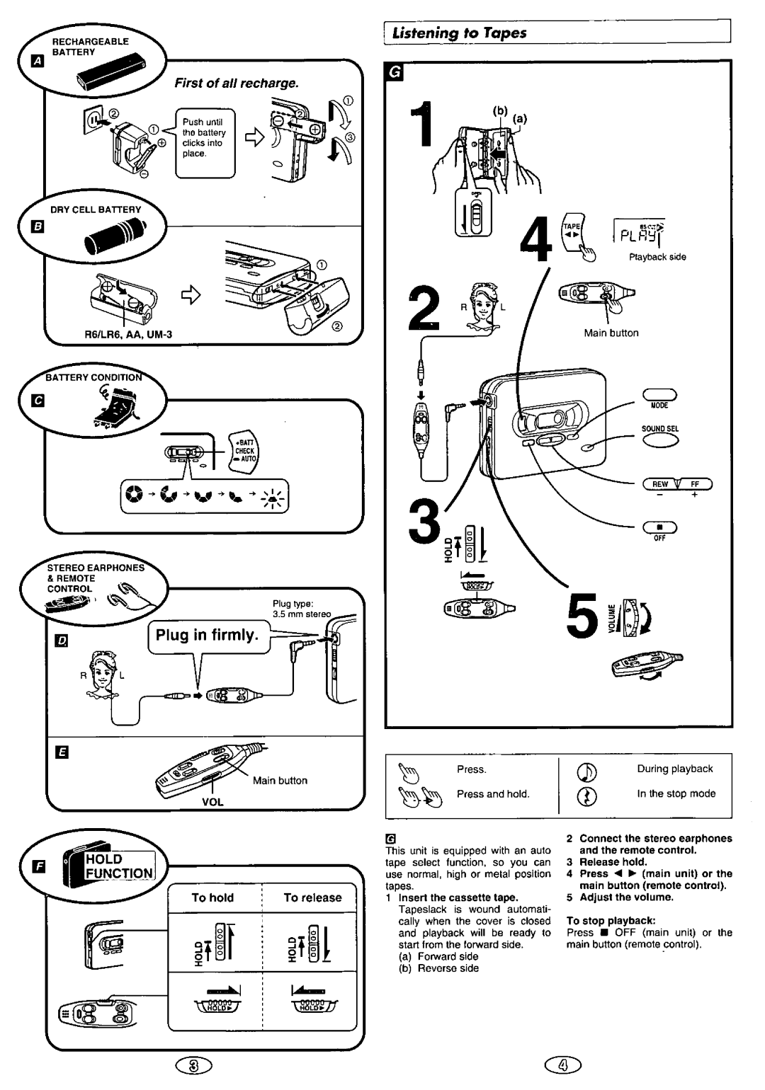 Panasonic RQ-SX50V manual 