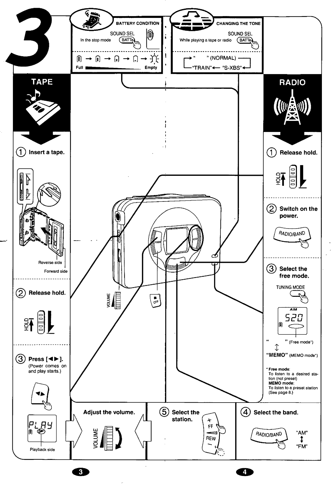 Panasonic RQ-SX77V manual 