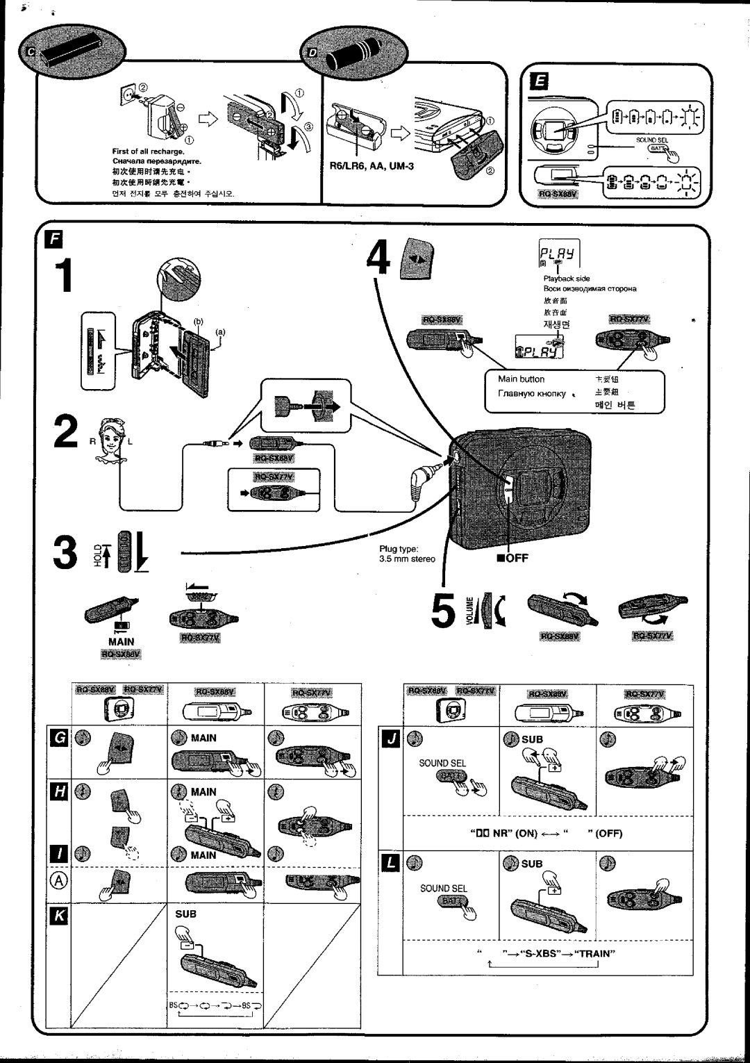 Panasonic RQ-SX88V manual 