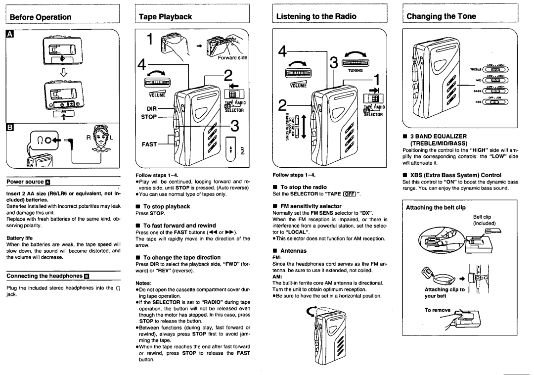 Panasonic RQ-V164 manual 