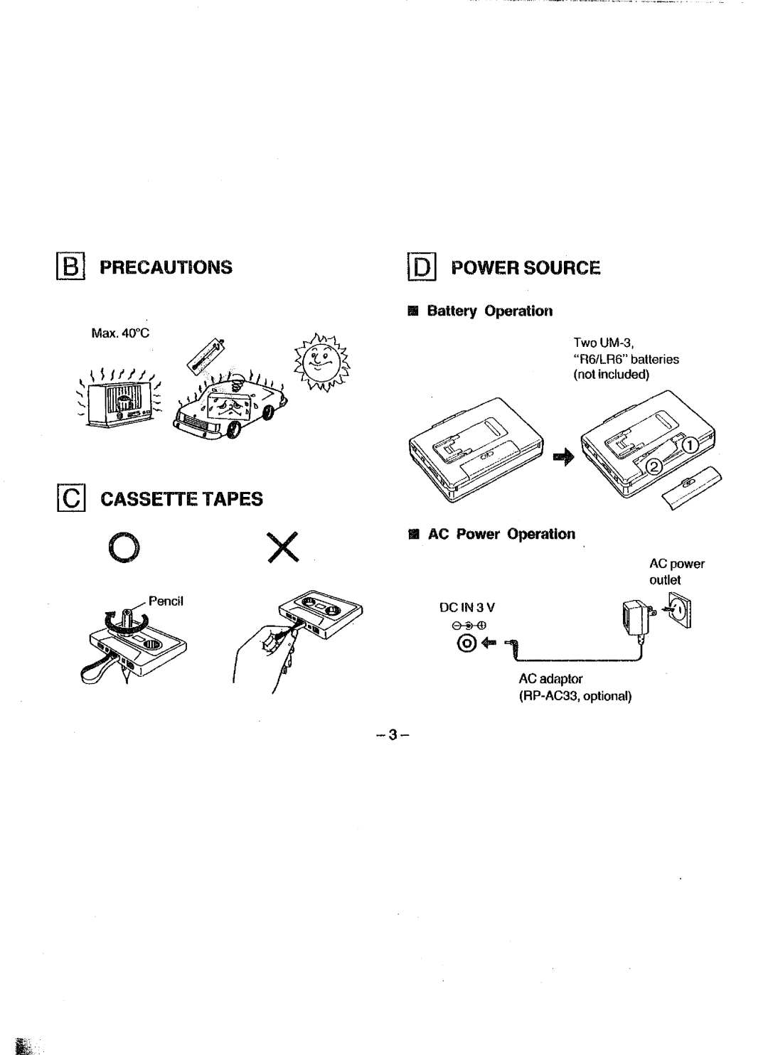 Panasonic RQ-V180 manual 