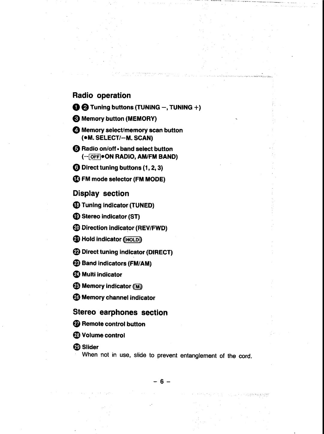 Panasonic RQ-V460, RQ-V520 manual 