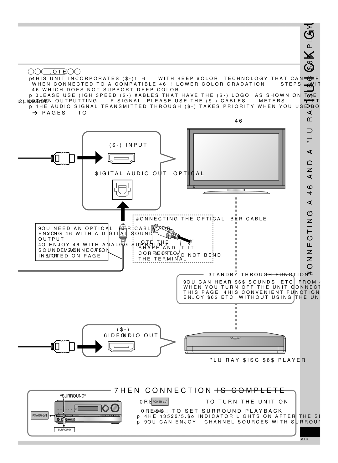 Panasonic H0608VC0, RQT9223-Y warranty Quick guide, When connection is complete 