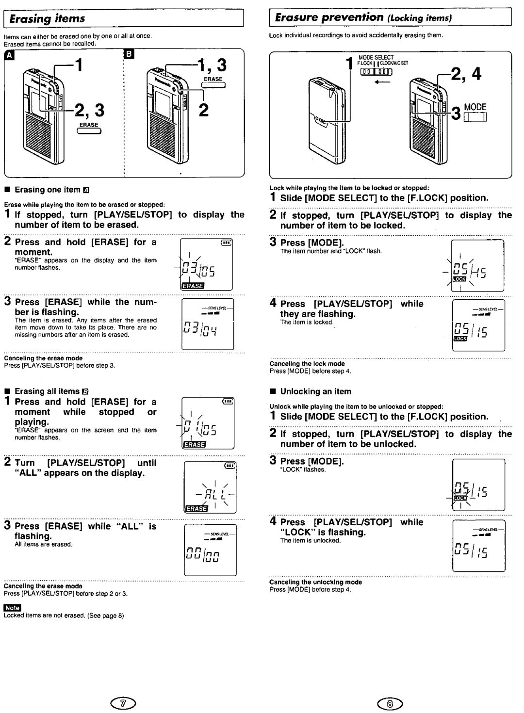 Panasonic RR-DR60 manual 