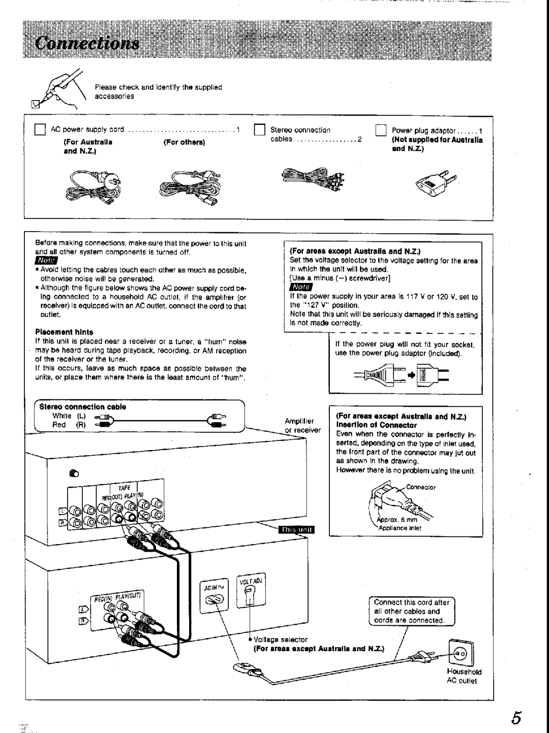 Panasonic RS-TR252 manual 