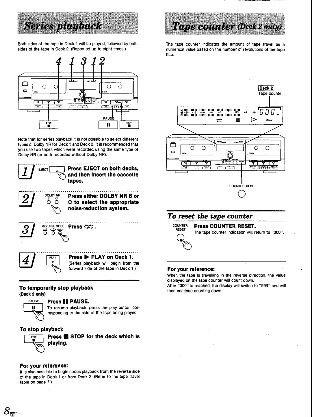 Panasonic RS-TR252 manual 