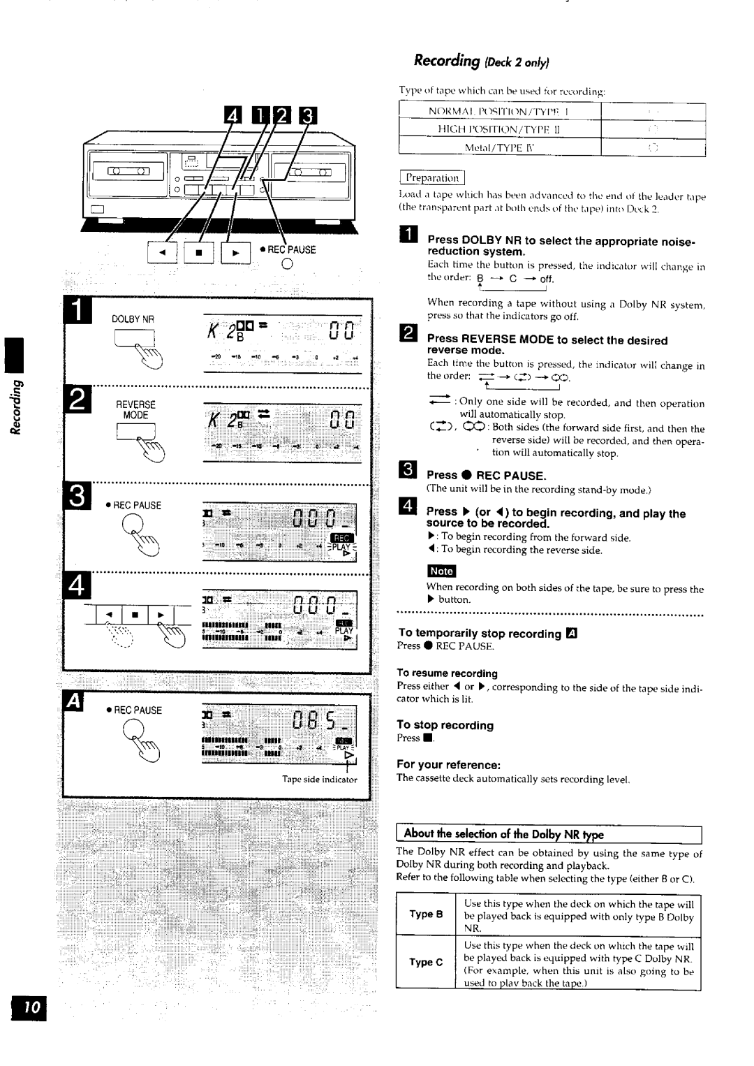 Panasonic RS-TR272 manual 