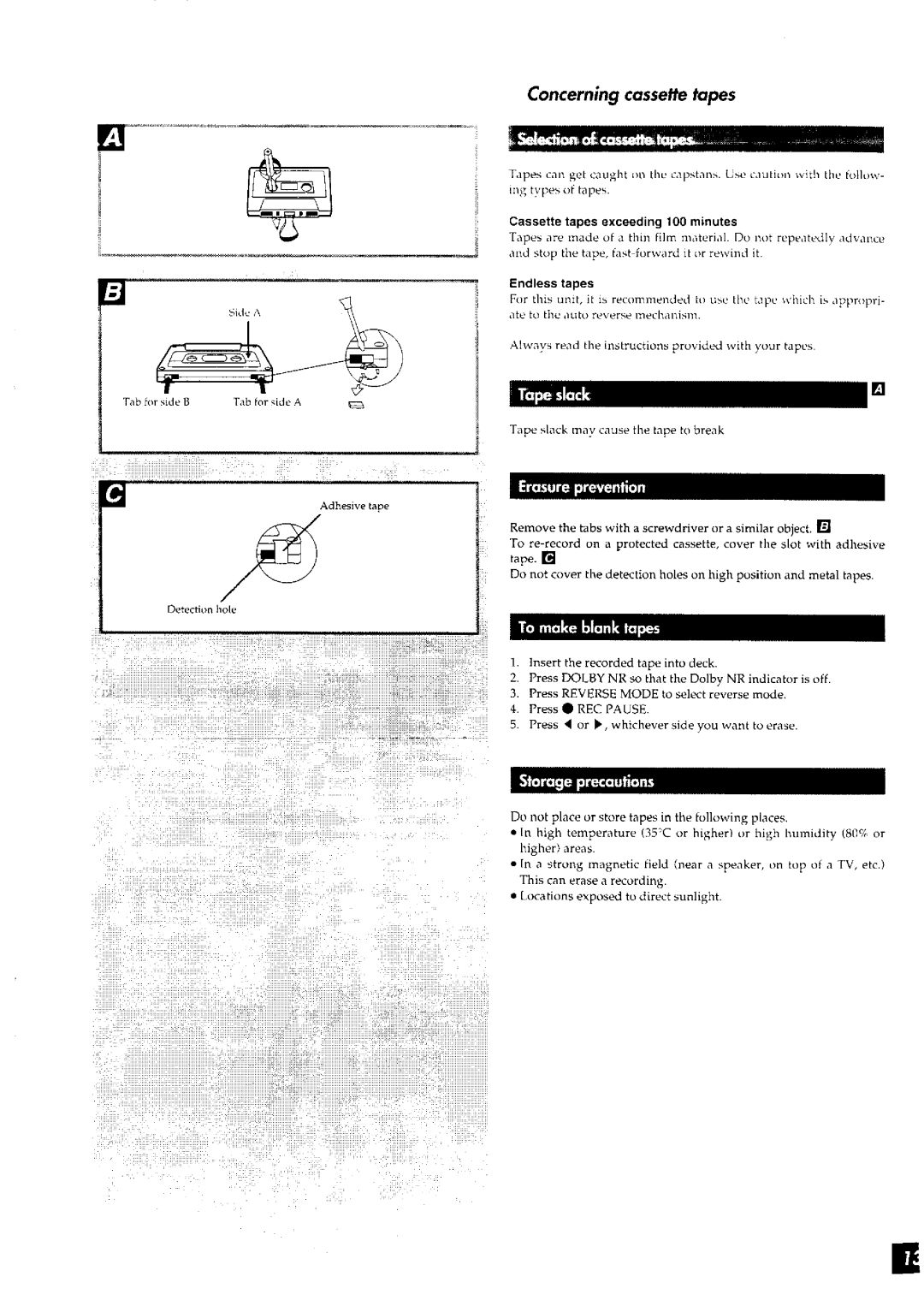 Panasonic RS-TR272 manual 