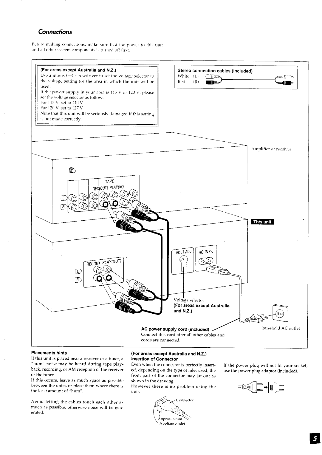 Panasonic RS-TR272 manual 