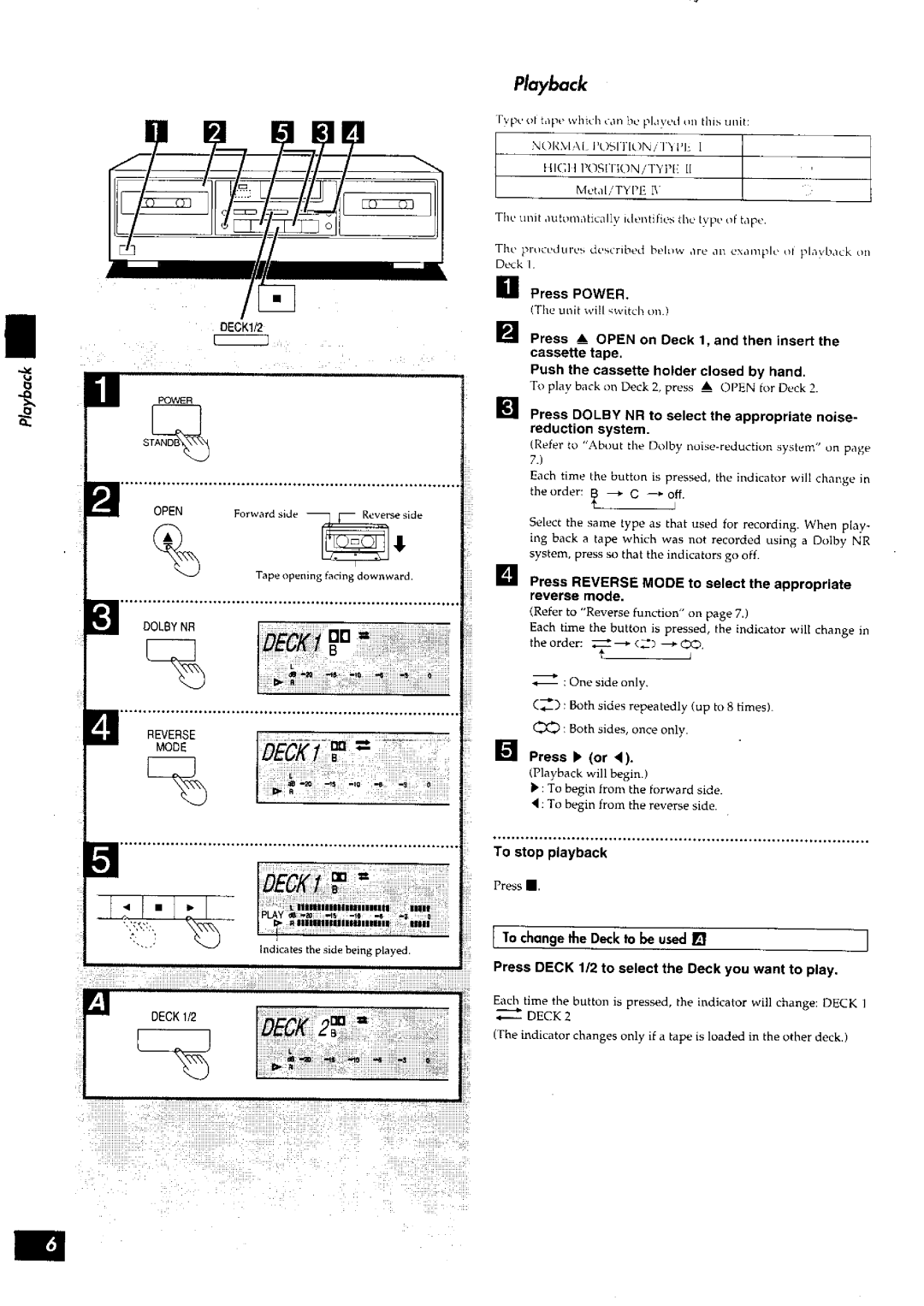 Panasonic RS-TR272 manual 