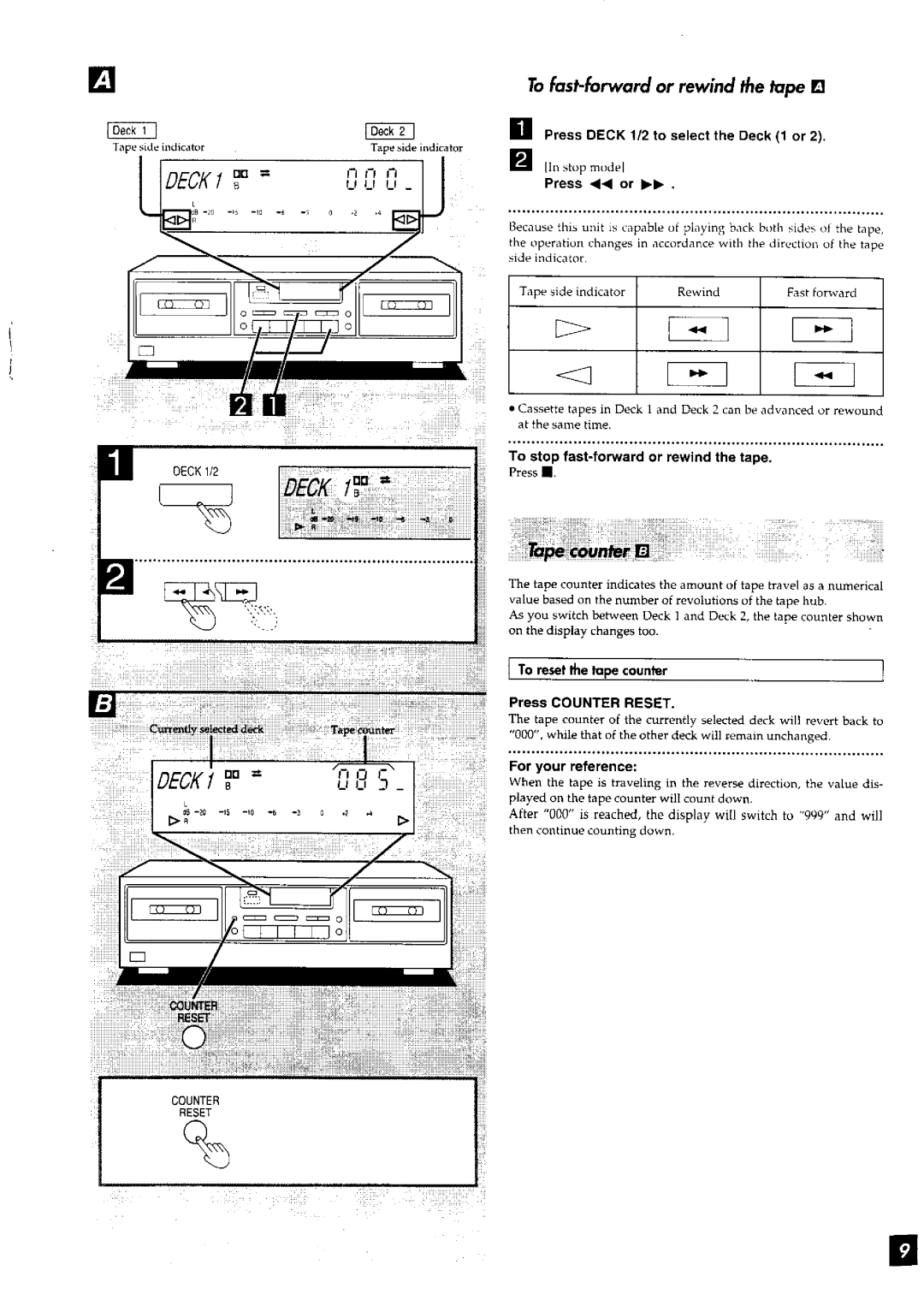 Panasonic RS-TR272 manual 