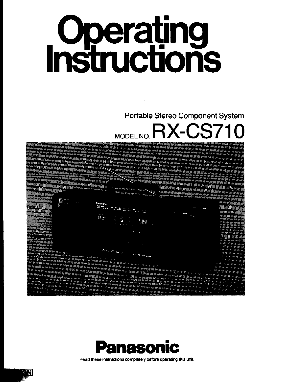 Panasonic RX-CS710 manual 