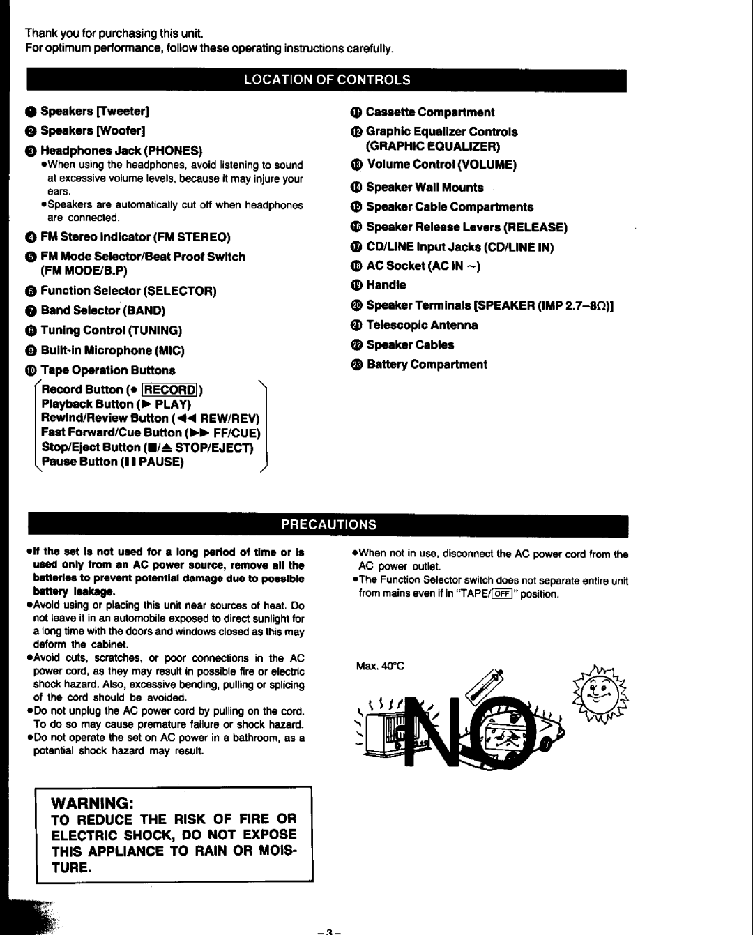 Panasonic RX-CS710 manual 