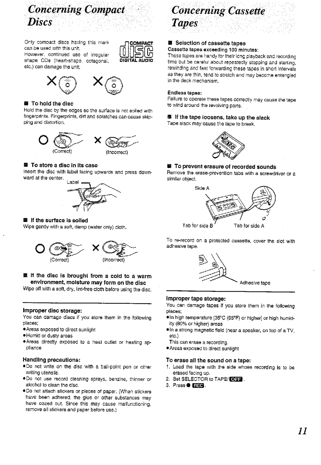 Panasonic RX-DS11 manual 