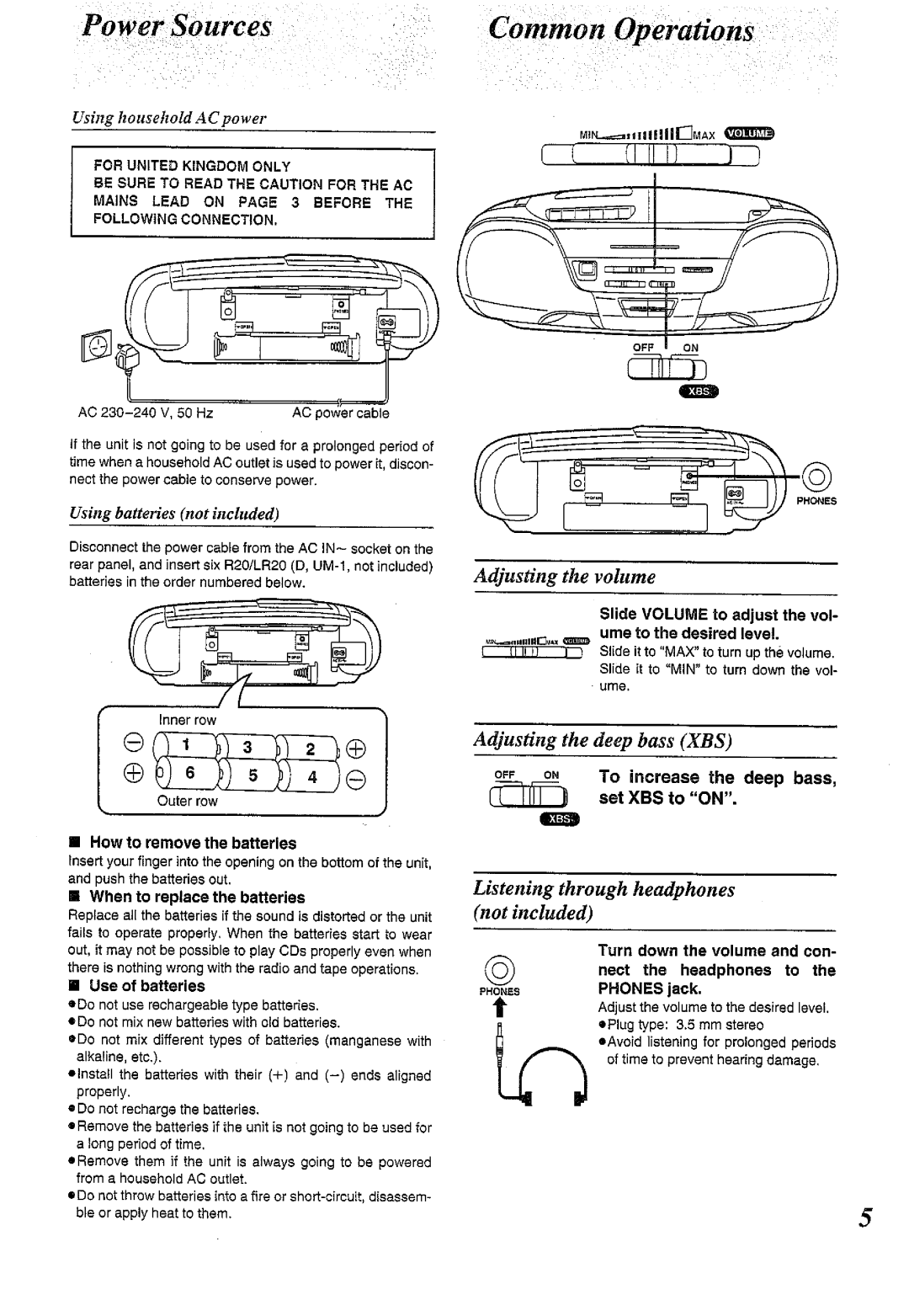Panasonic RX-DS11 manual 