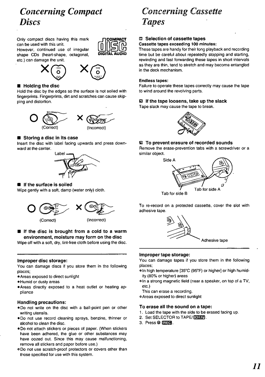 Panasonic RX-DS12 manual 