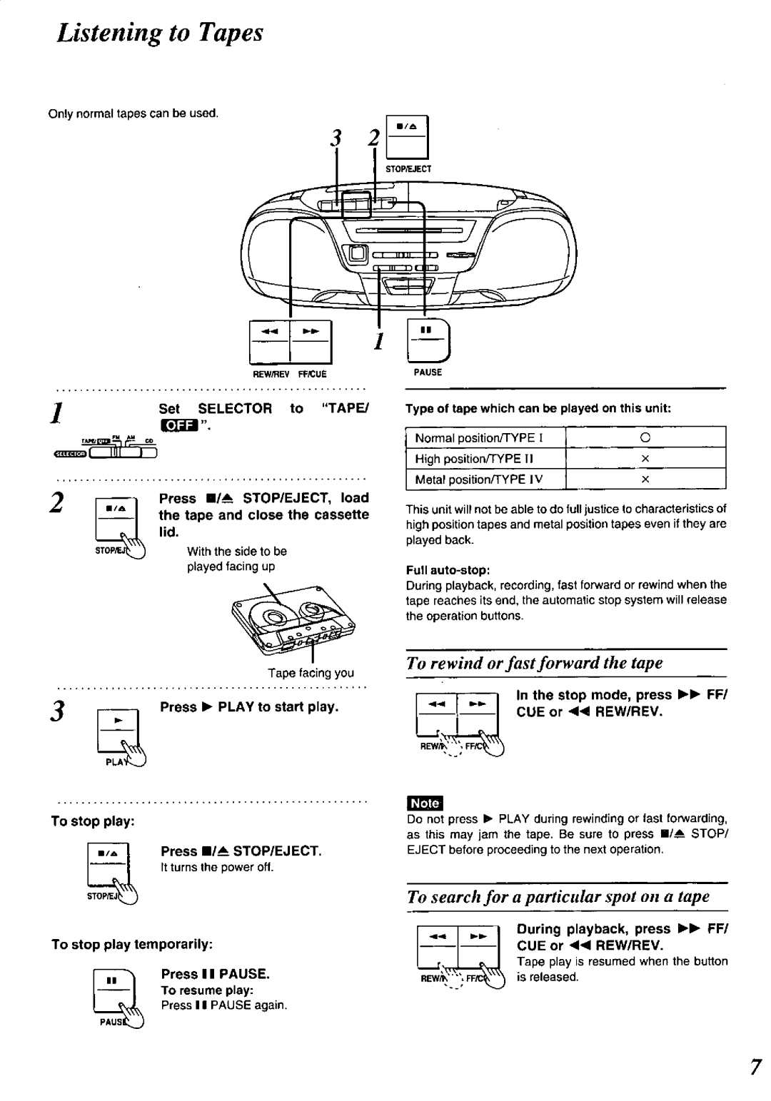 Panasonic RX-DS12 manual 