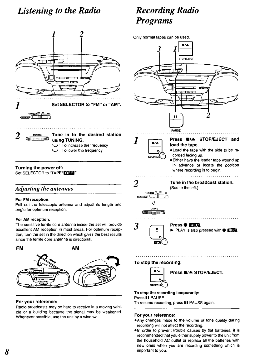 Panasonic RX-DS12 manual 