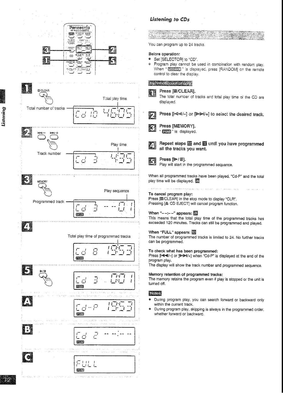 Panasonic RX-DT39 manual 