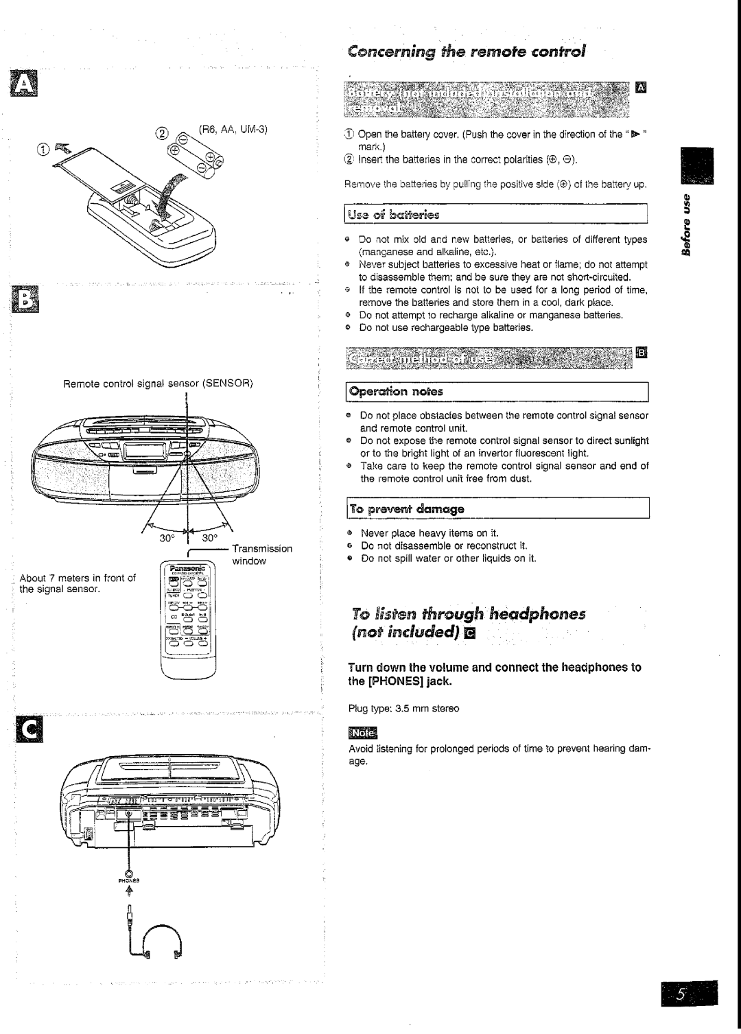 Panasonic RX-DT39 manual 