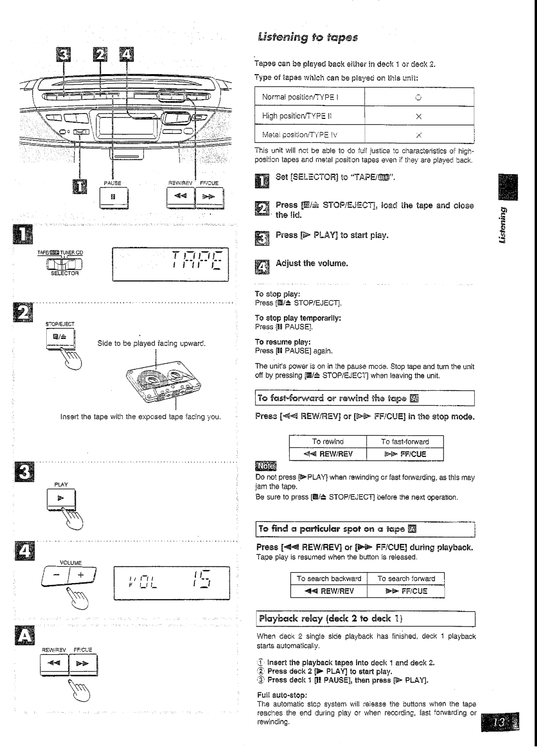 Panasonic RX-DT39 manual 