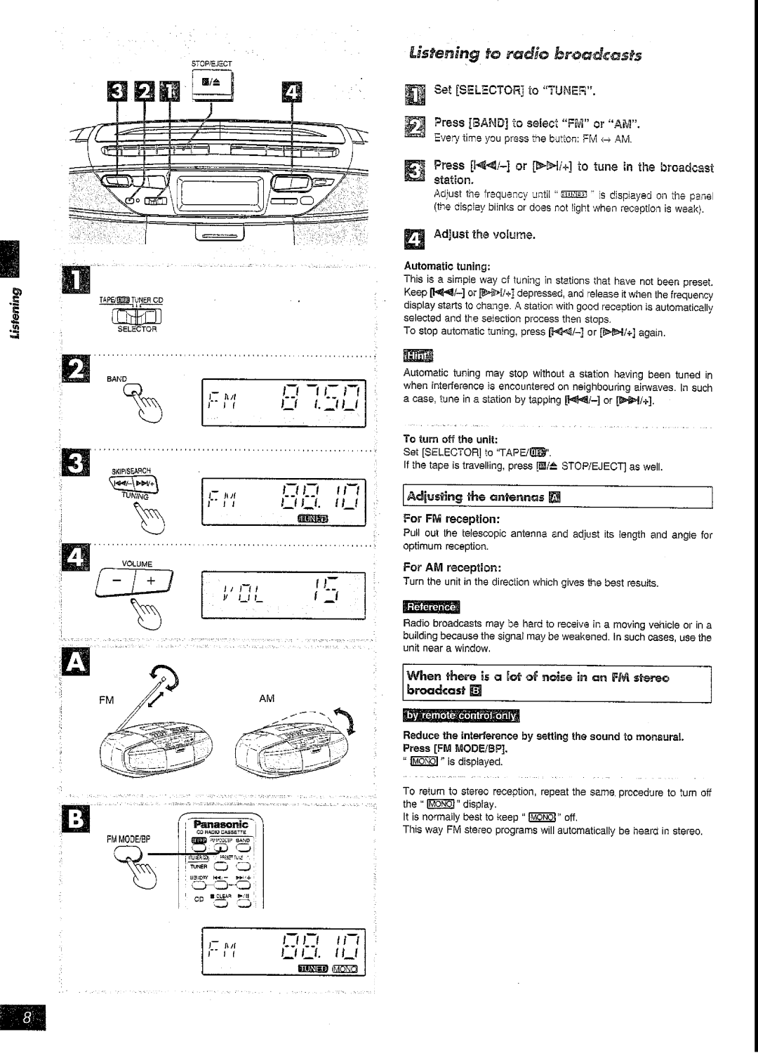 Panasonic RX-DT39 manual 