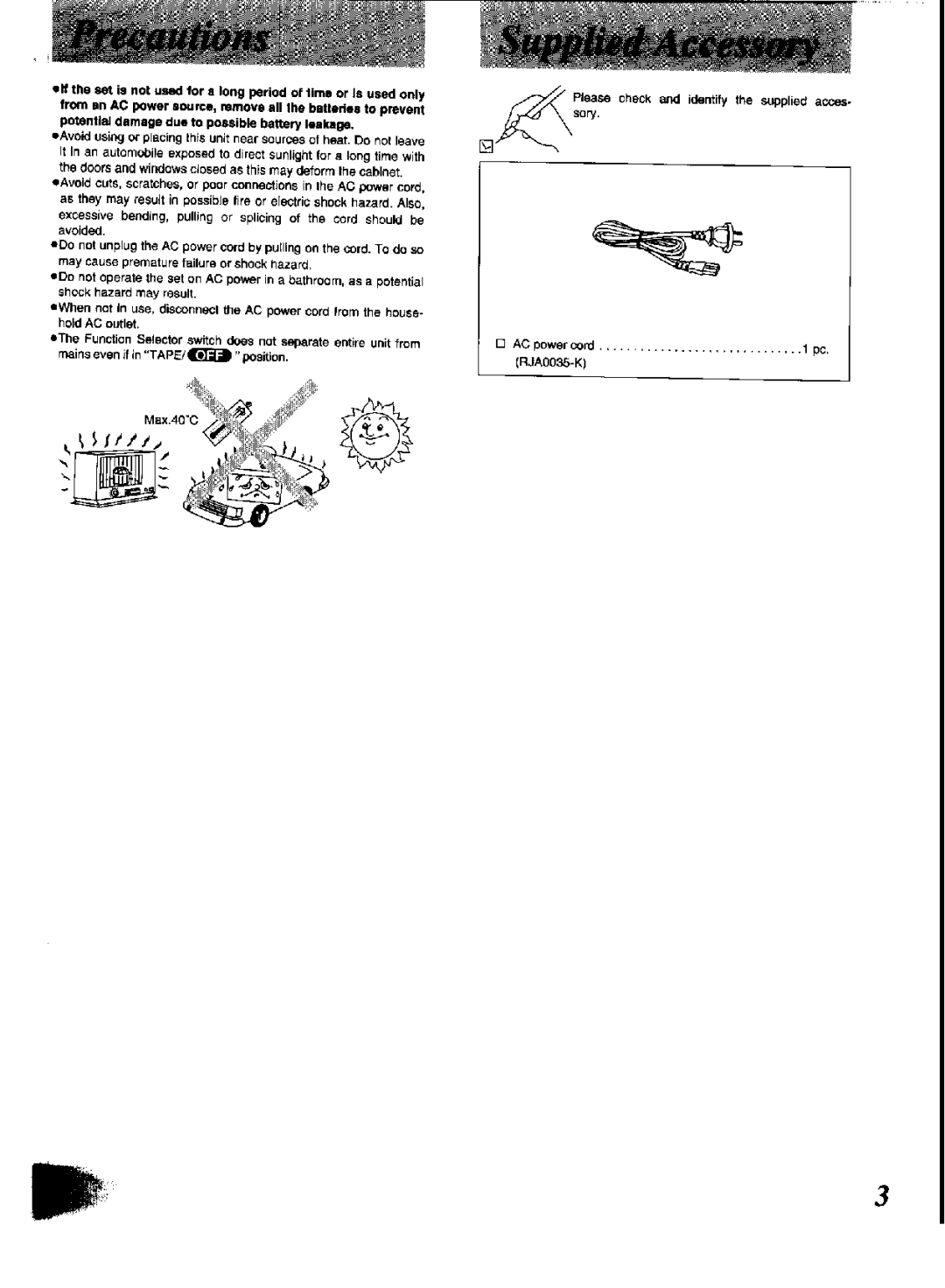 Panasonic RX-DT600 manual 